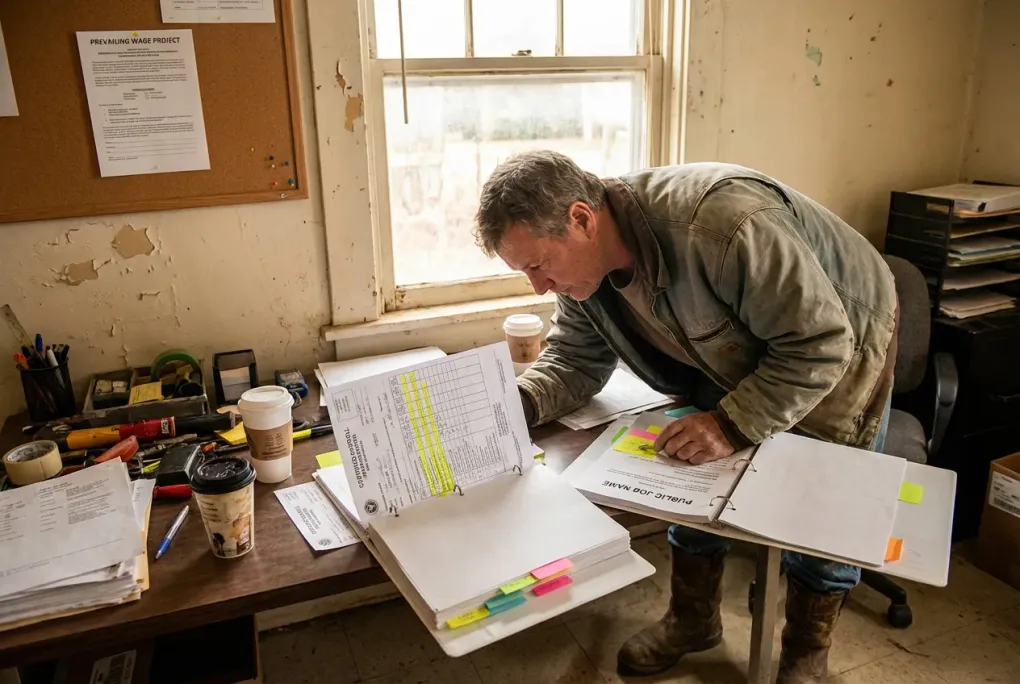 Certified Payroll Basics for Small Contractors Who Just Won a Public Job.