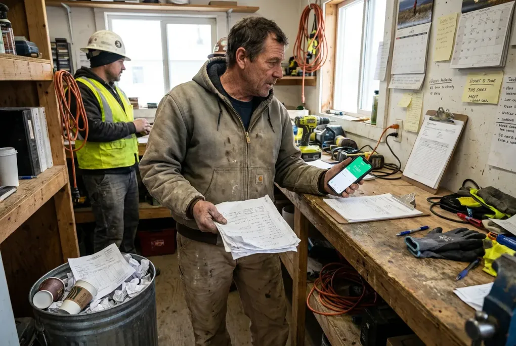 Getting Off Paper Timesheets: A 30 Day Plan for Small Construction Crews.